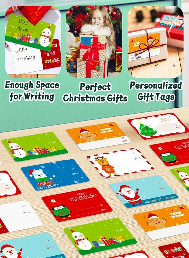 Oomloid 500 Pcs Christmas Gift Tags Stickers for Christmas Presents, Wrapping Paper, Christmas Name Stocking Tags Christmas Labels Stickers for Christmas Gifts Bags Presents Decorations - Image 4